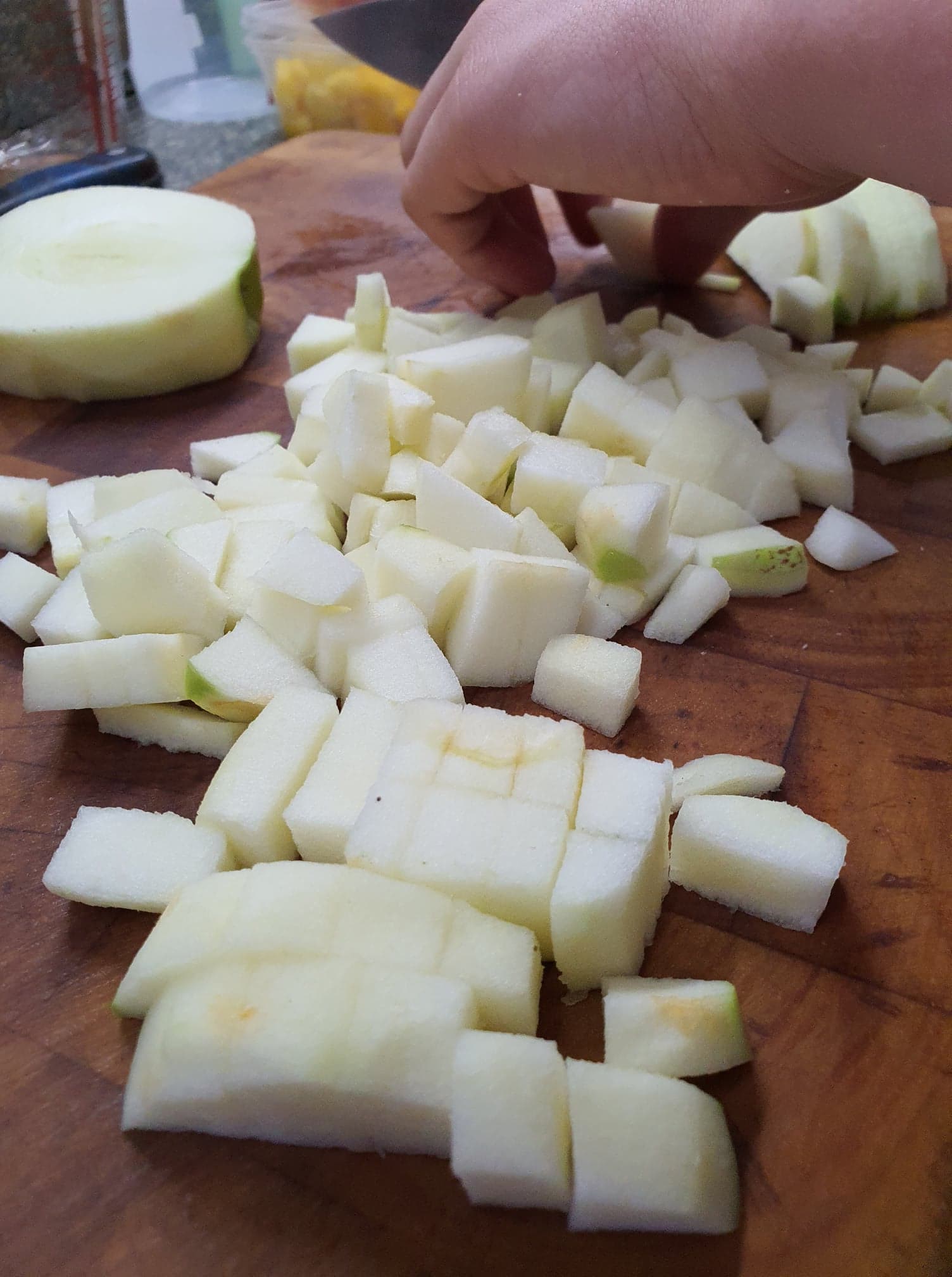 diced apples